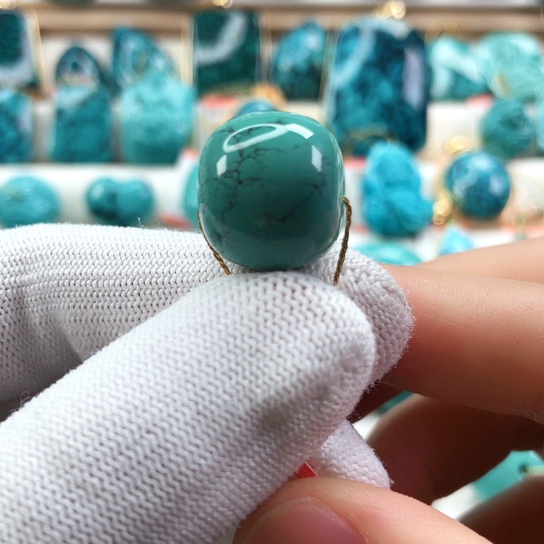 绿松石未镶嵌车挂直径17