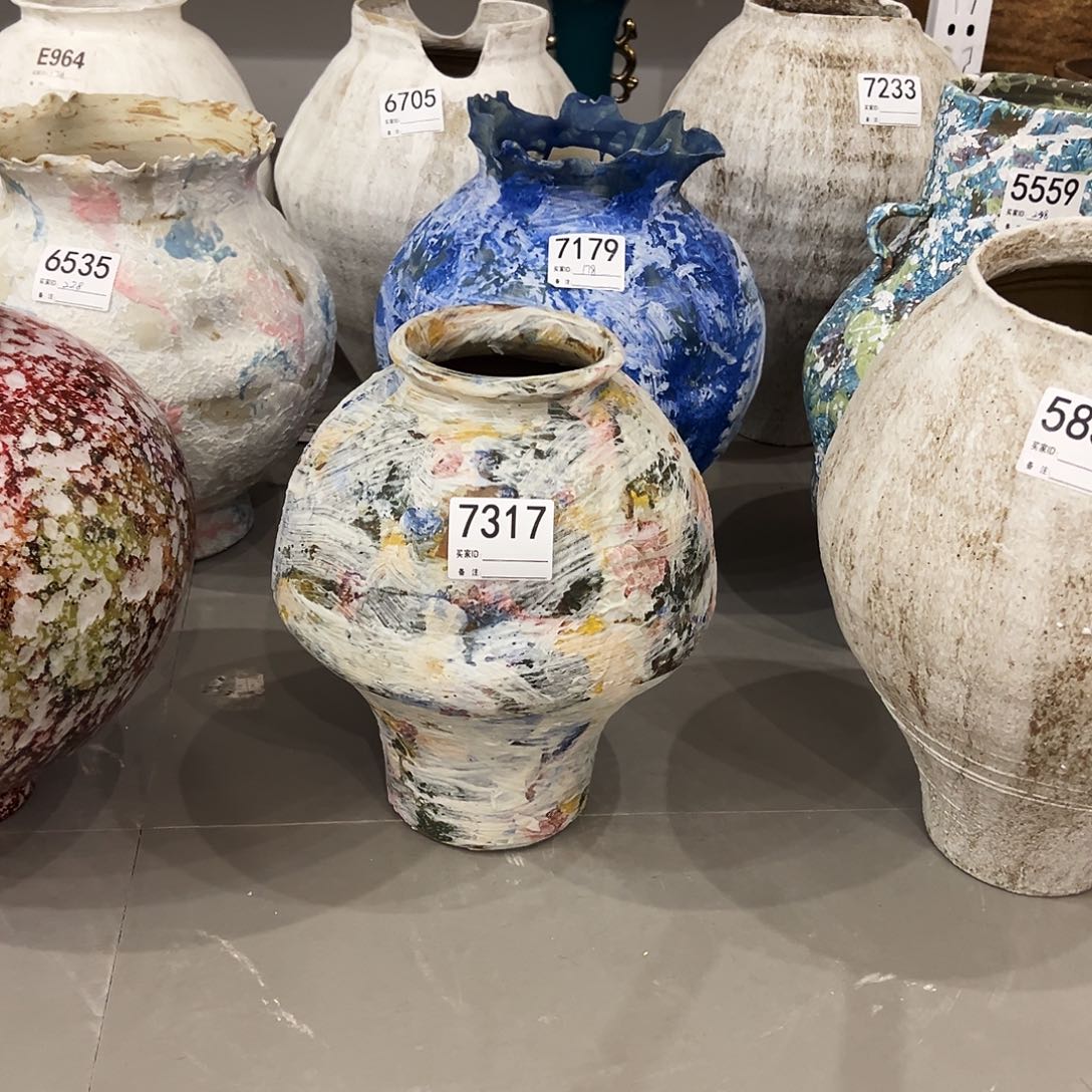 瓶7317高29口9.5陶瓷花瓶无孔