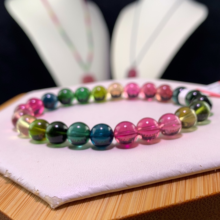 双色碧玺手链未镶嵌