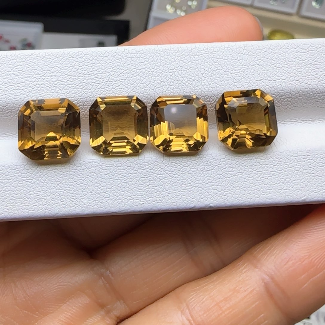 黄晶珠宝半成品未镶嵌天然 10毫米 多样性随机发一颗