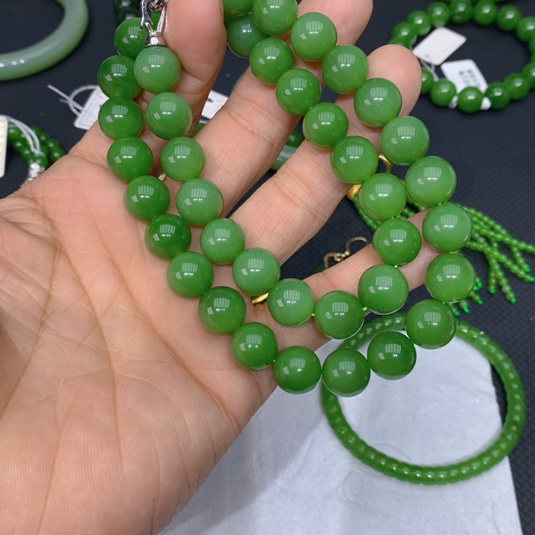 和田玉（碧玉）手链未镶嵌诸**遂