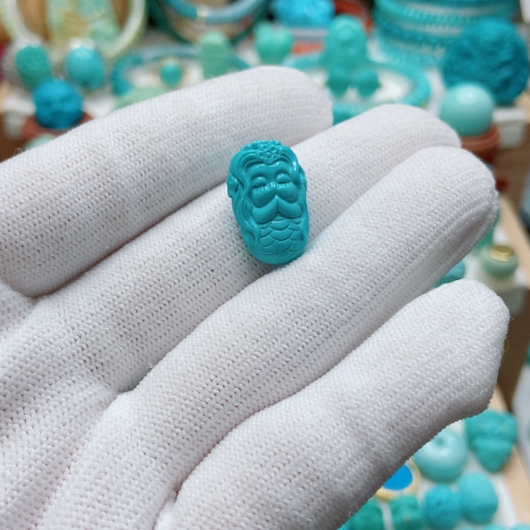 绿松石未镶嵌美人鱼