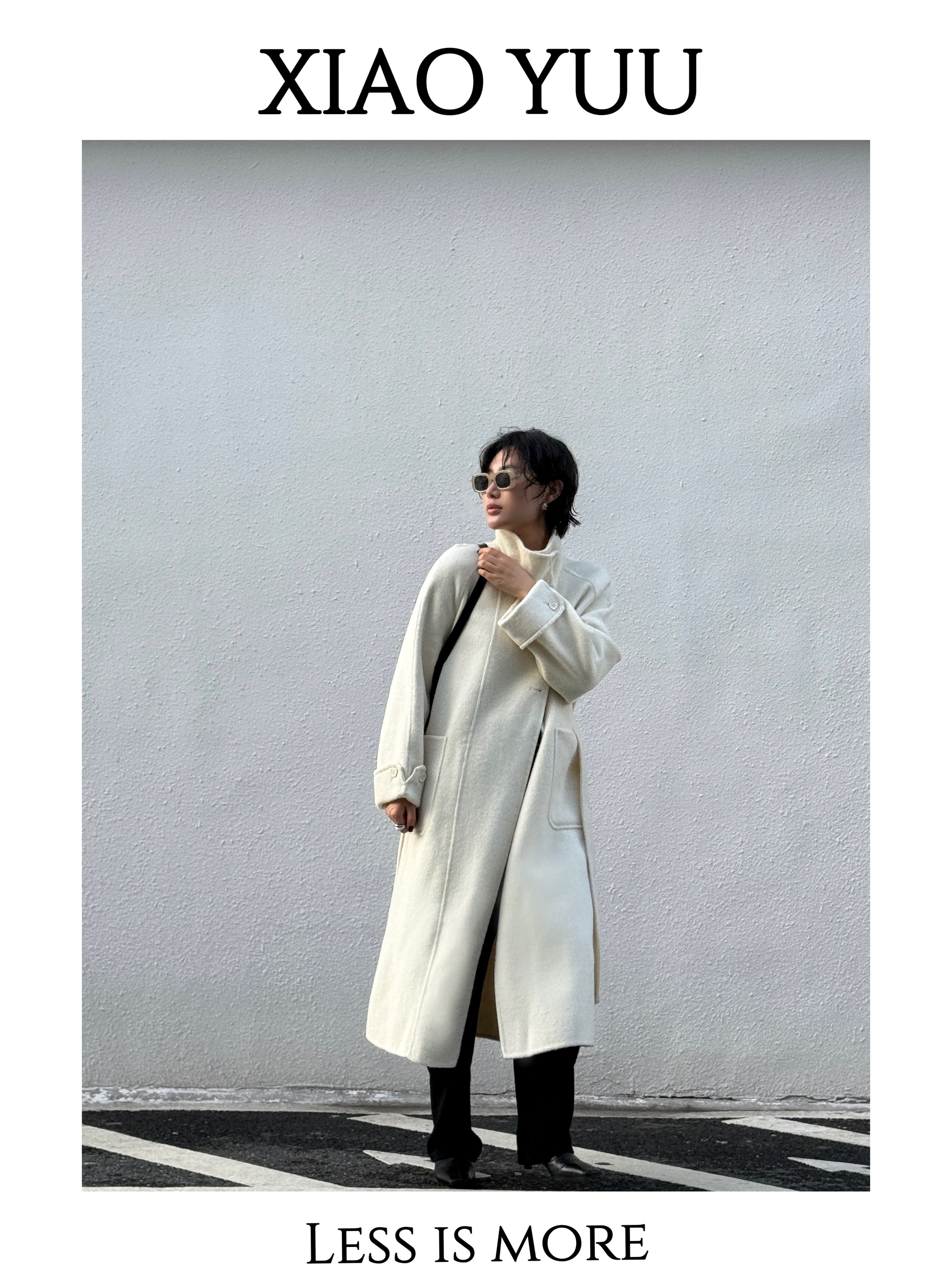 【墨玉流光】2025秋冬新款爆款韩版长款气质时尚双面毛呢羊毛大衣