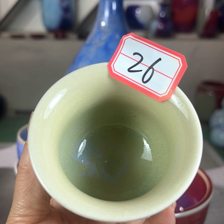 瓷片钧瓷手工艺品杯子