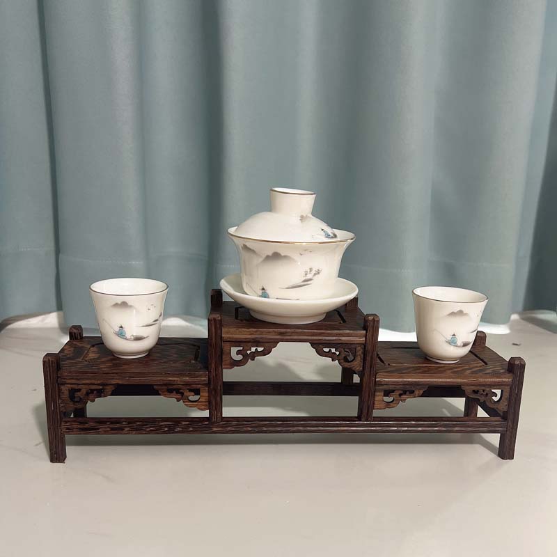 118小博古架实木中式多宝阁茶壶茶杯收纳架置物架展示架