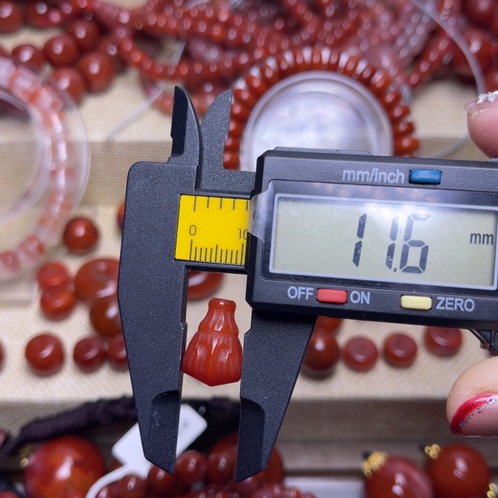 南红玛瑙未镶嵌手链三通