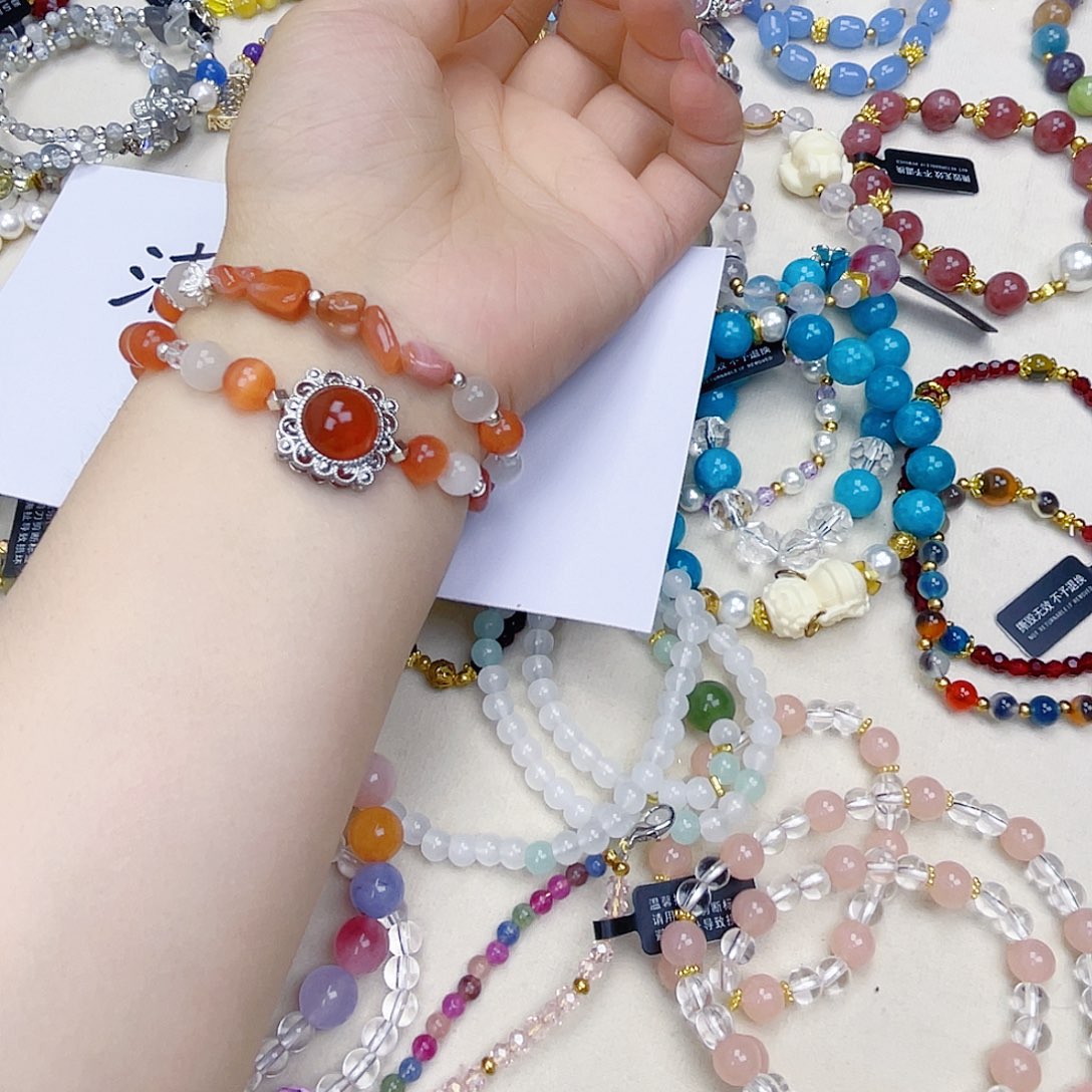 手饰针钠钙石银S925镀金镶嵌