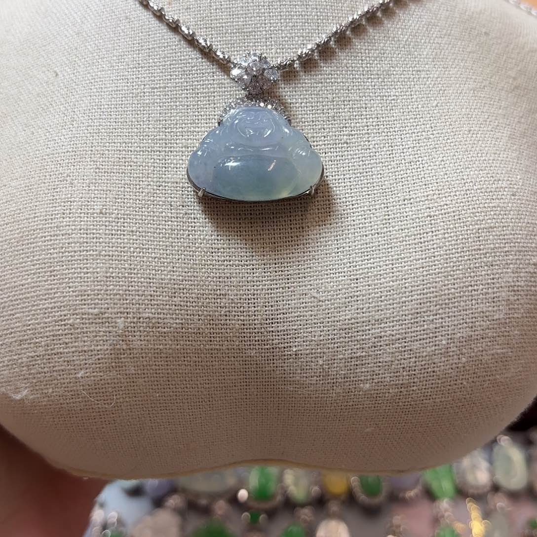 翡翠银S925镶嵌吊坠(不含链)