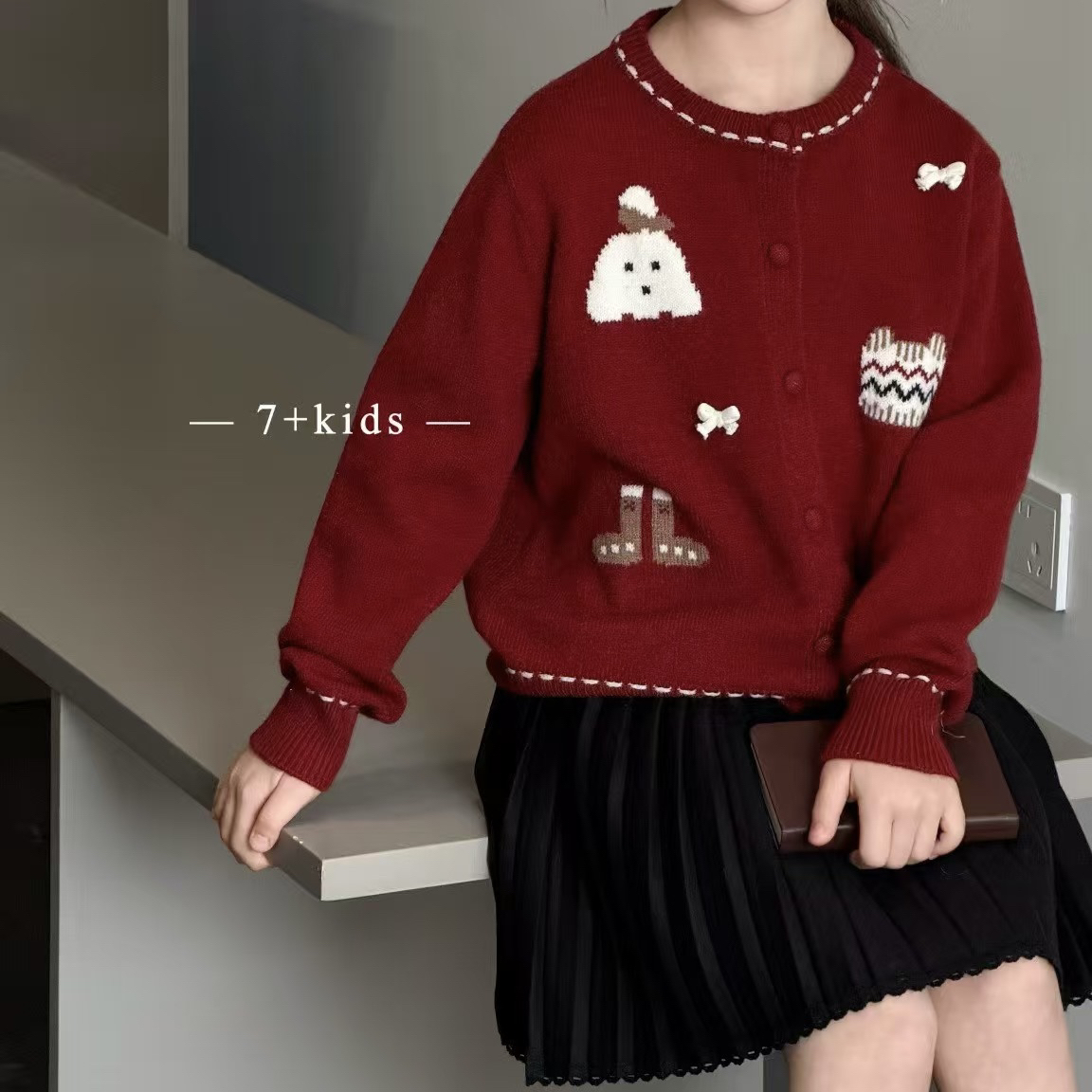 8961儿童小狗毛衣开衫