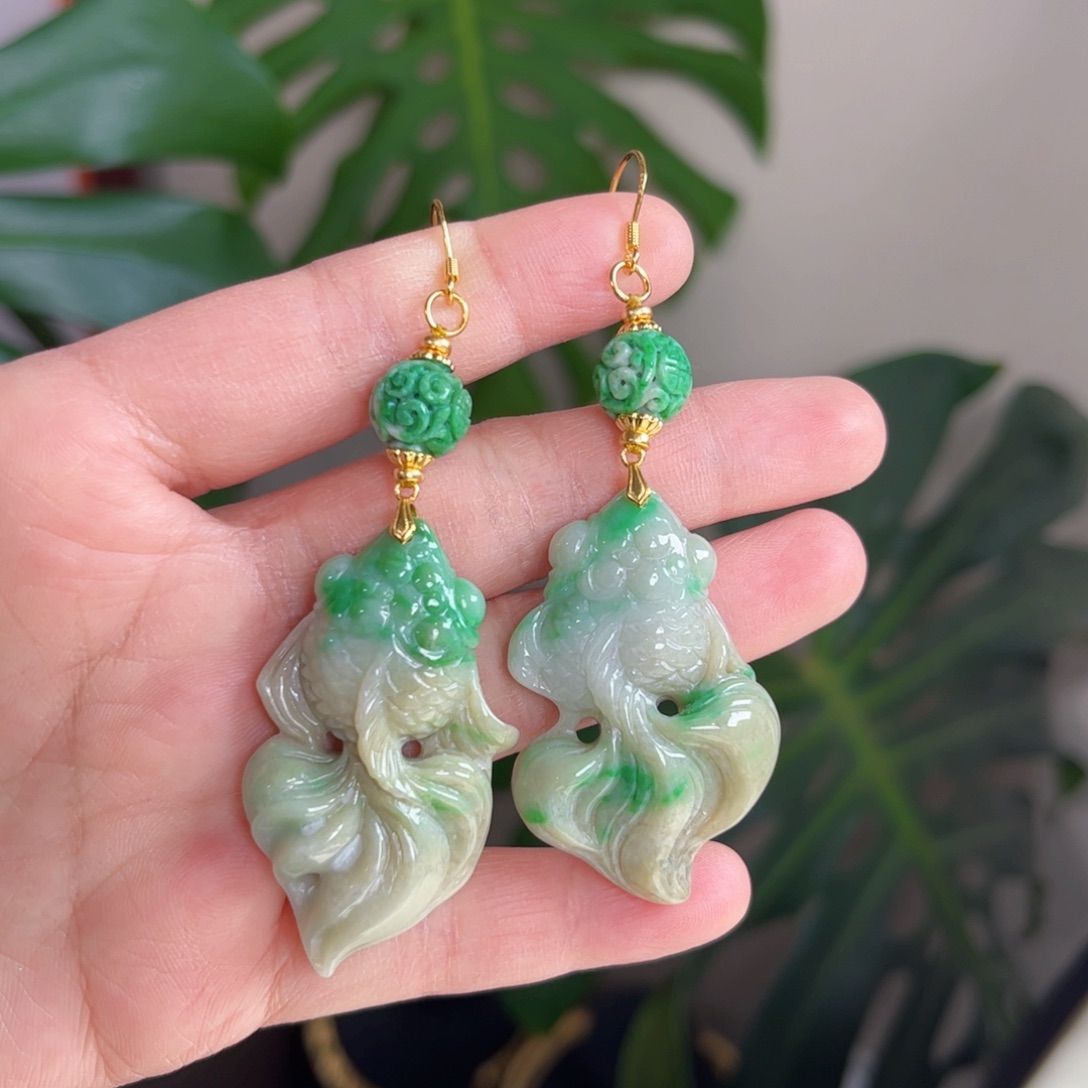 【闪购商品】翡翠耳饰未镶嵌 福利