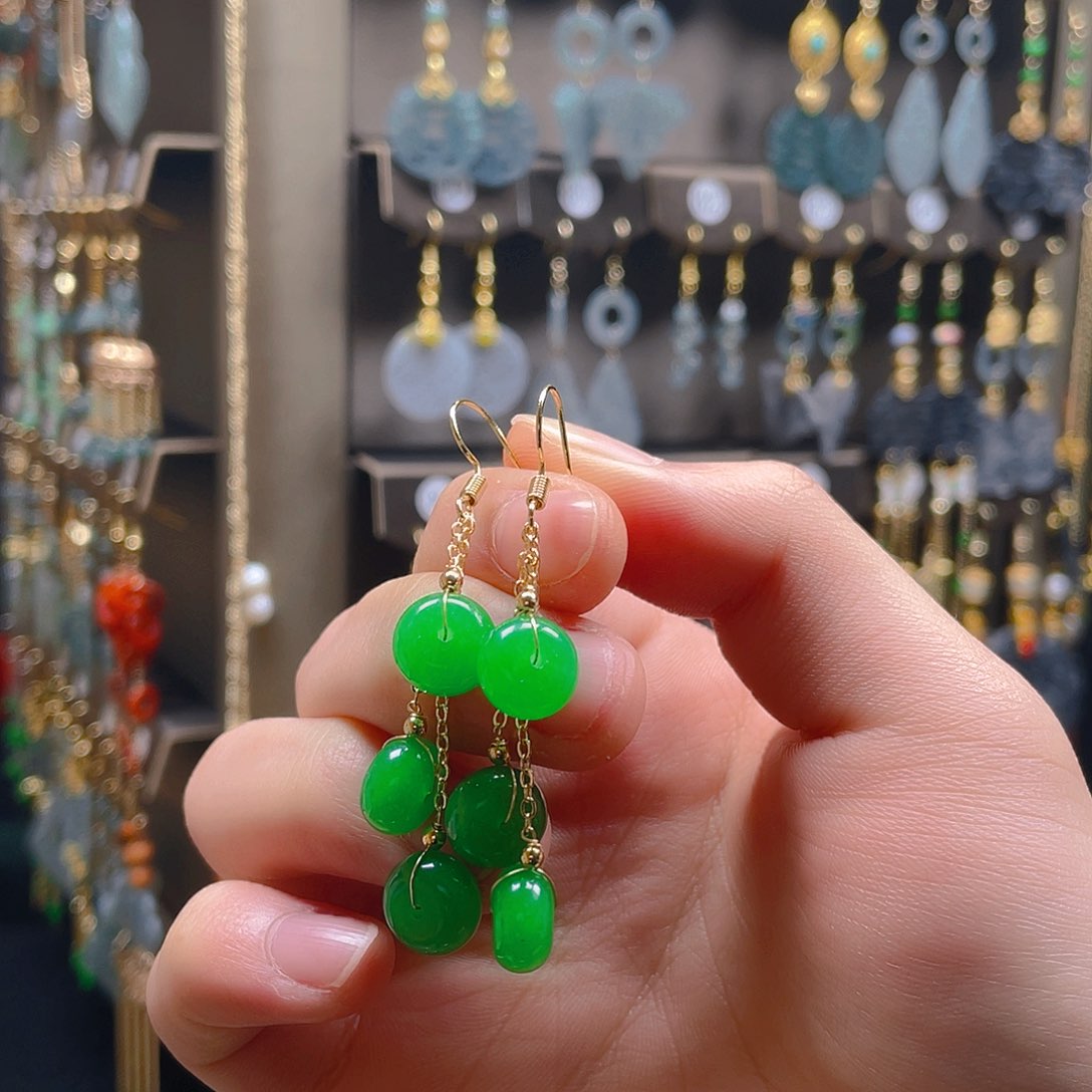 玛瑙/玉髓耳饰合金饰品