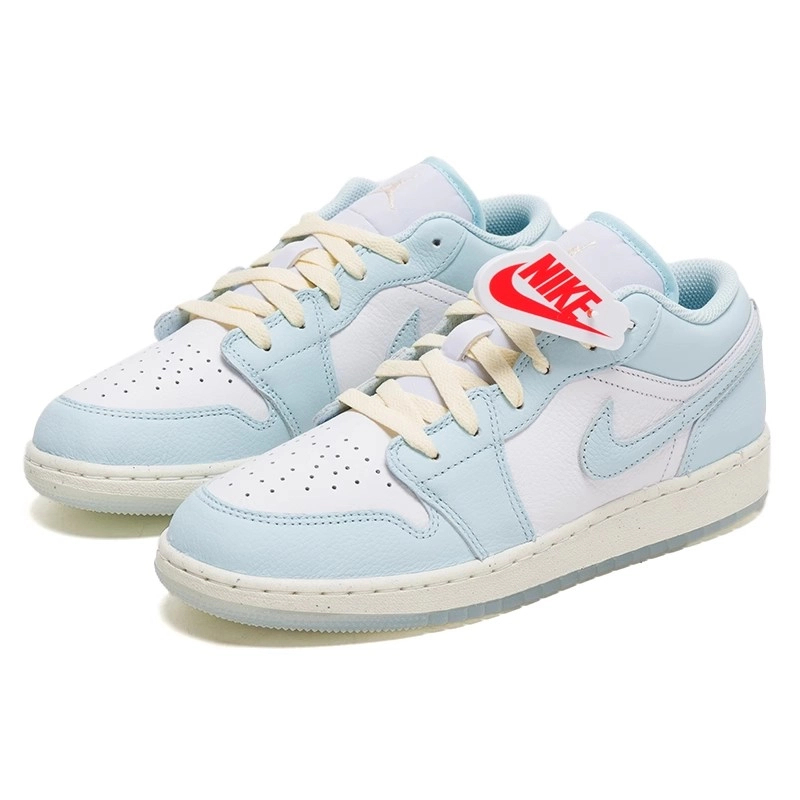 NIKE/耐克【商场同款】Air Jordan 1 LOW GS冰川蓝板鞋HJ5971400