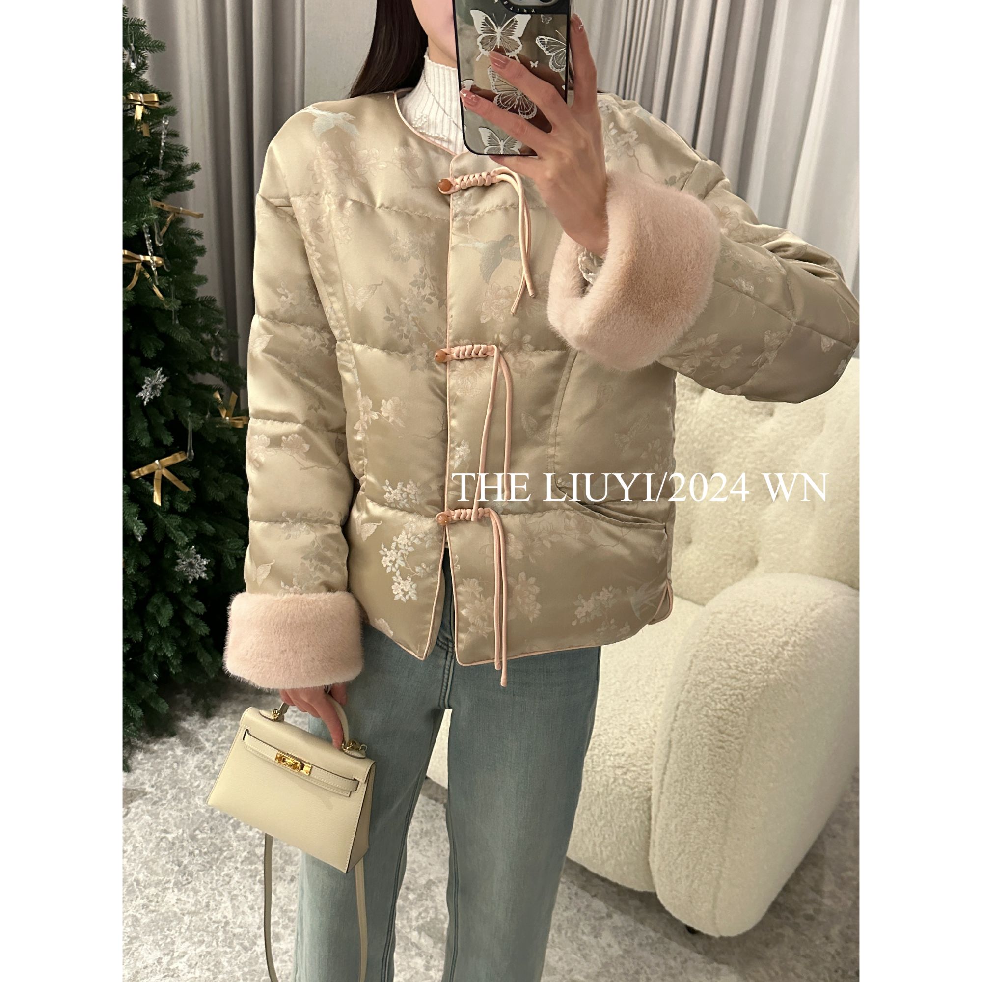 【LIUYI】繁花似锦~90白鸭绒新中式羽绒服外套412197