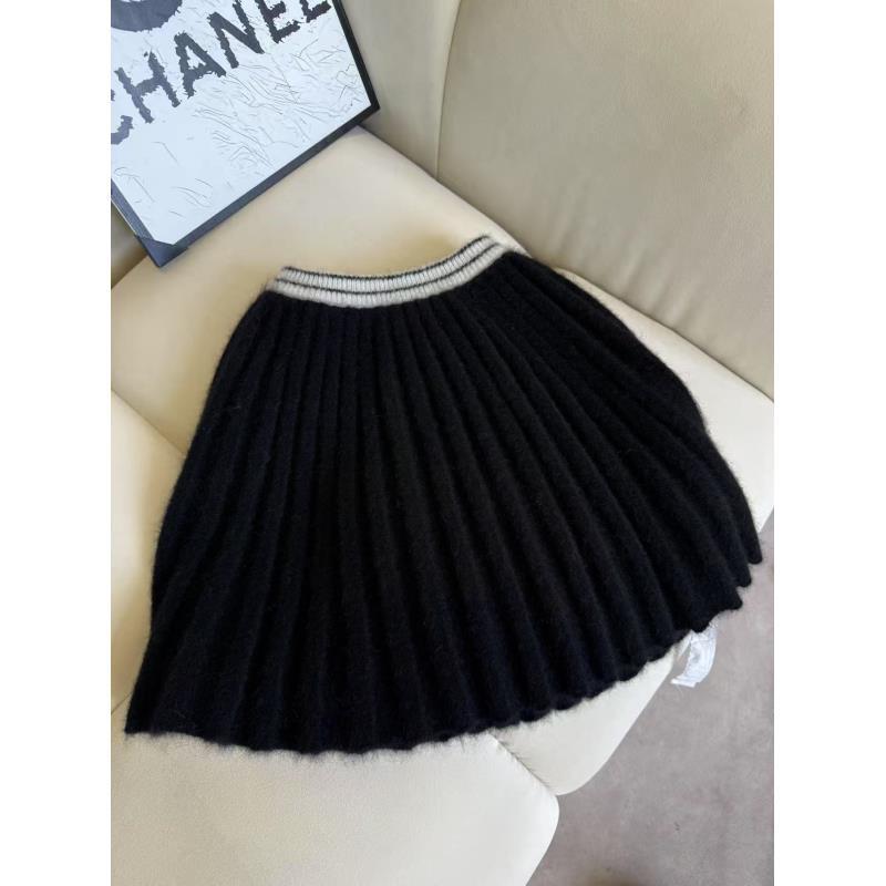 【Miu系穿搭】251354百分百山羊绒秋冬减龄款时髦半身裙百褶裙