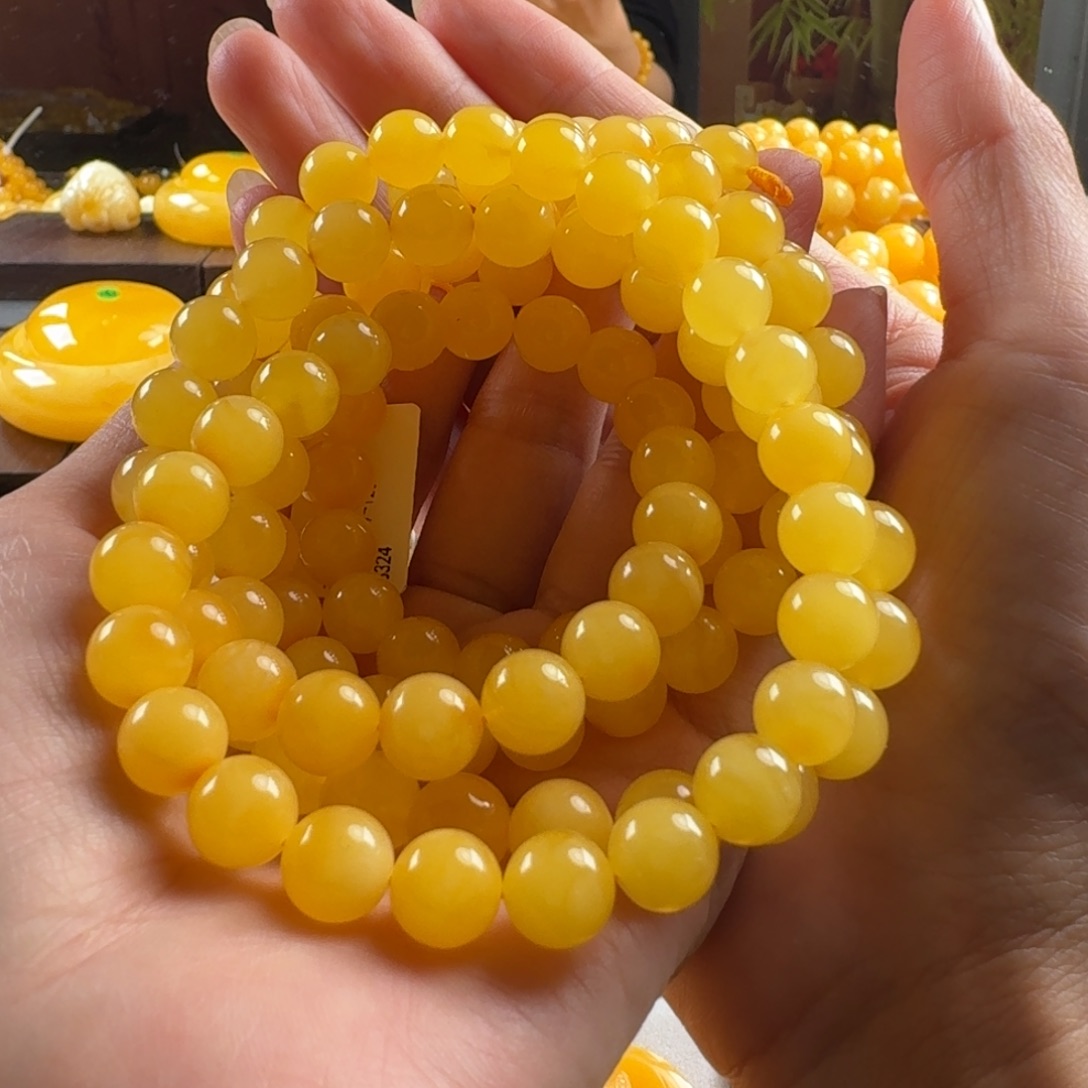 蜜蜡毛衣链未镶嵌