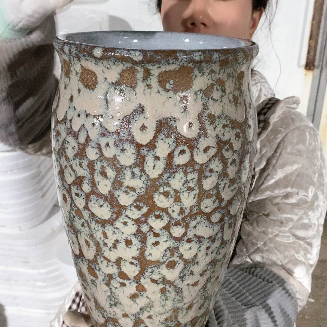 紫砂花盆瑕疵口18高33