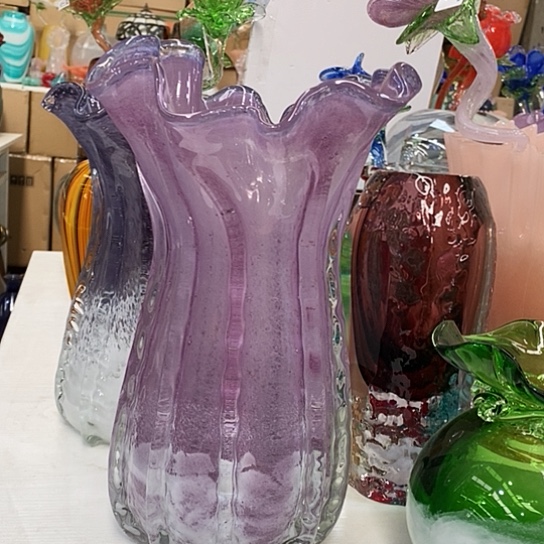 琉璃花瓶高31厘米口径16厘米