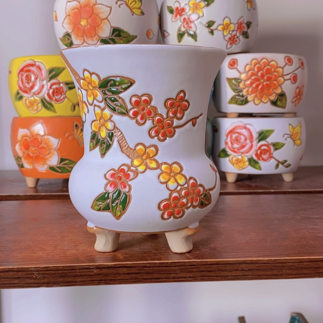 红陶韩式多肉植物花盆