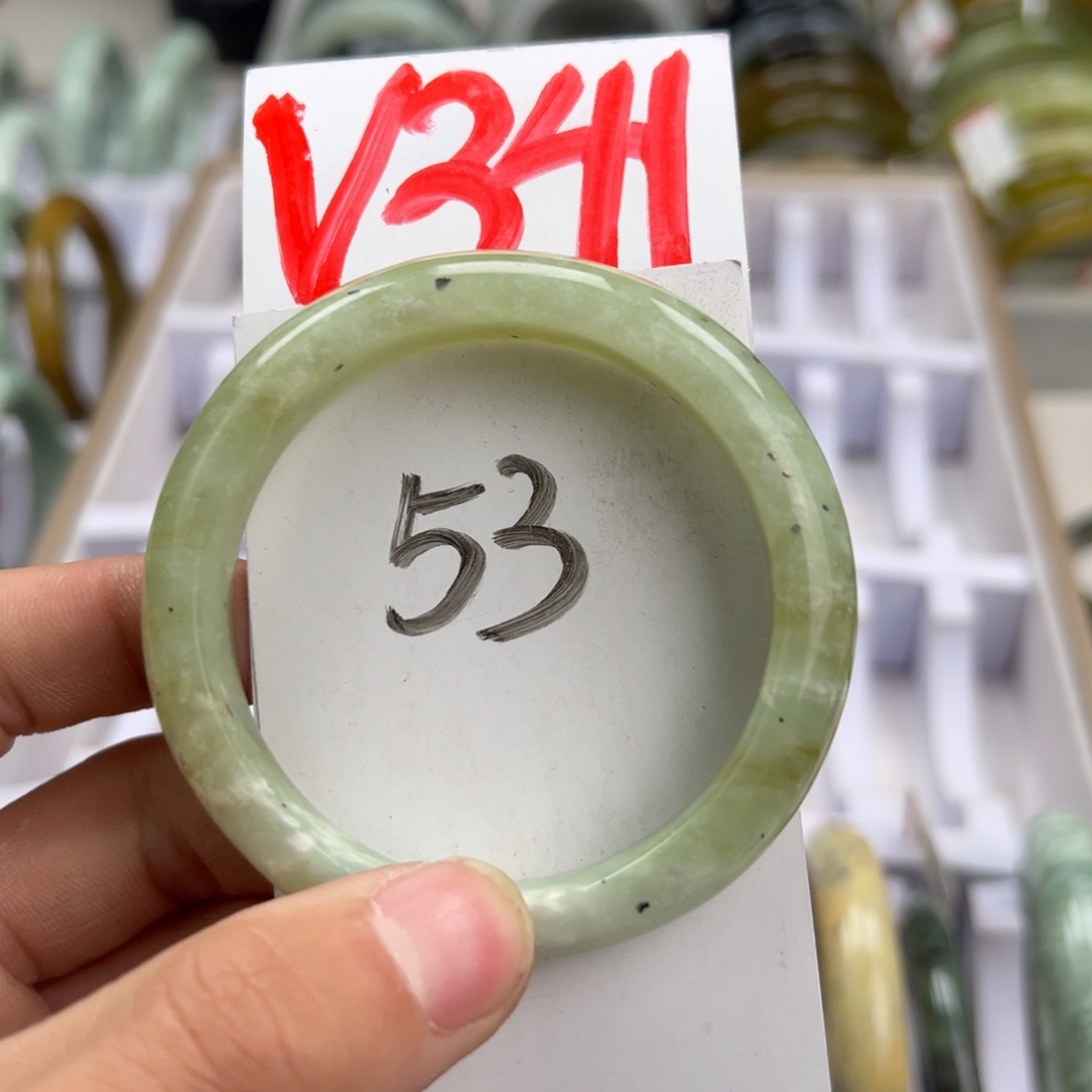 岫玉手镯未镶嵌天然岫玉微瑕