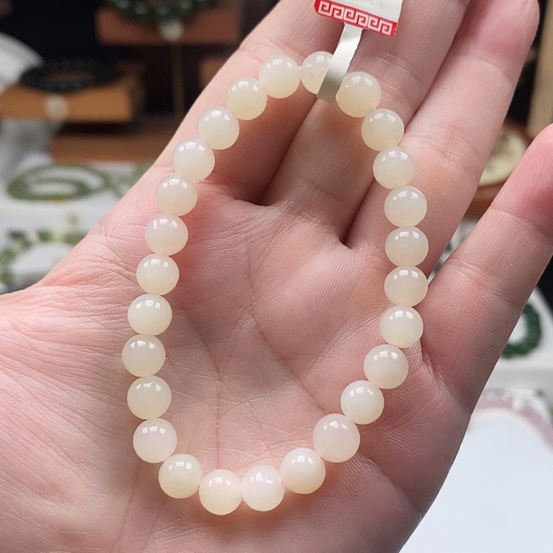 手串未镶嵌和田玉7mm