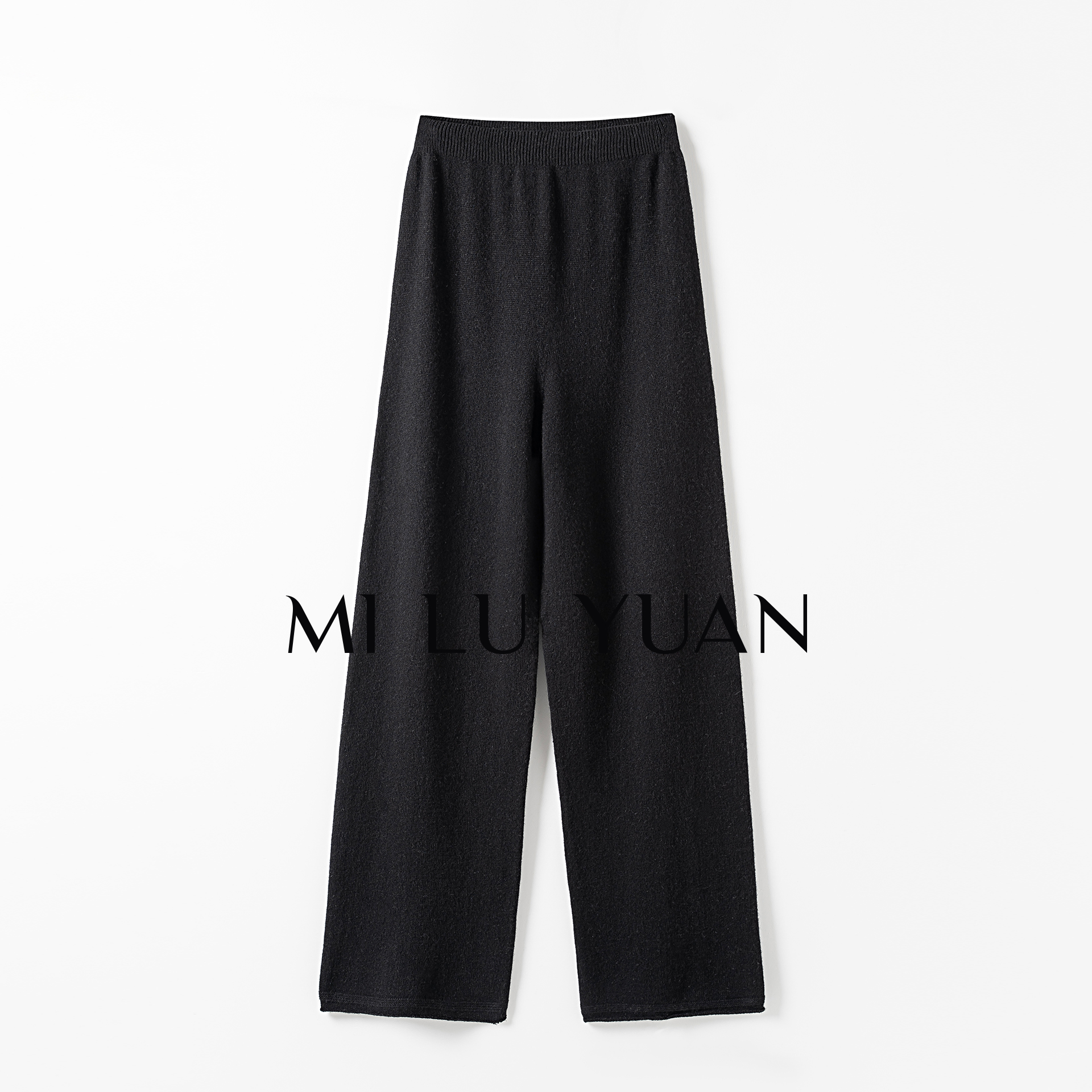 麦璐壹MLY 【阔腿裤】30%羊绒70%羊毛高腰卷边一体阔腿裤直筒裤显瘦