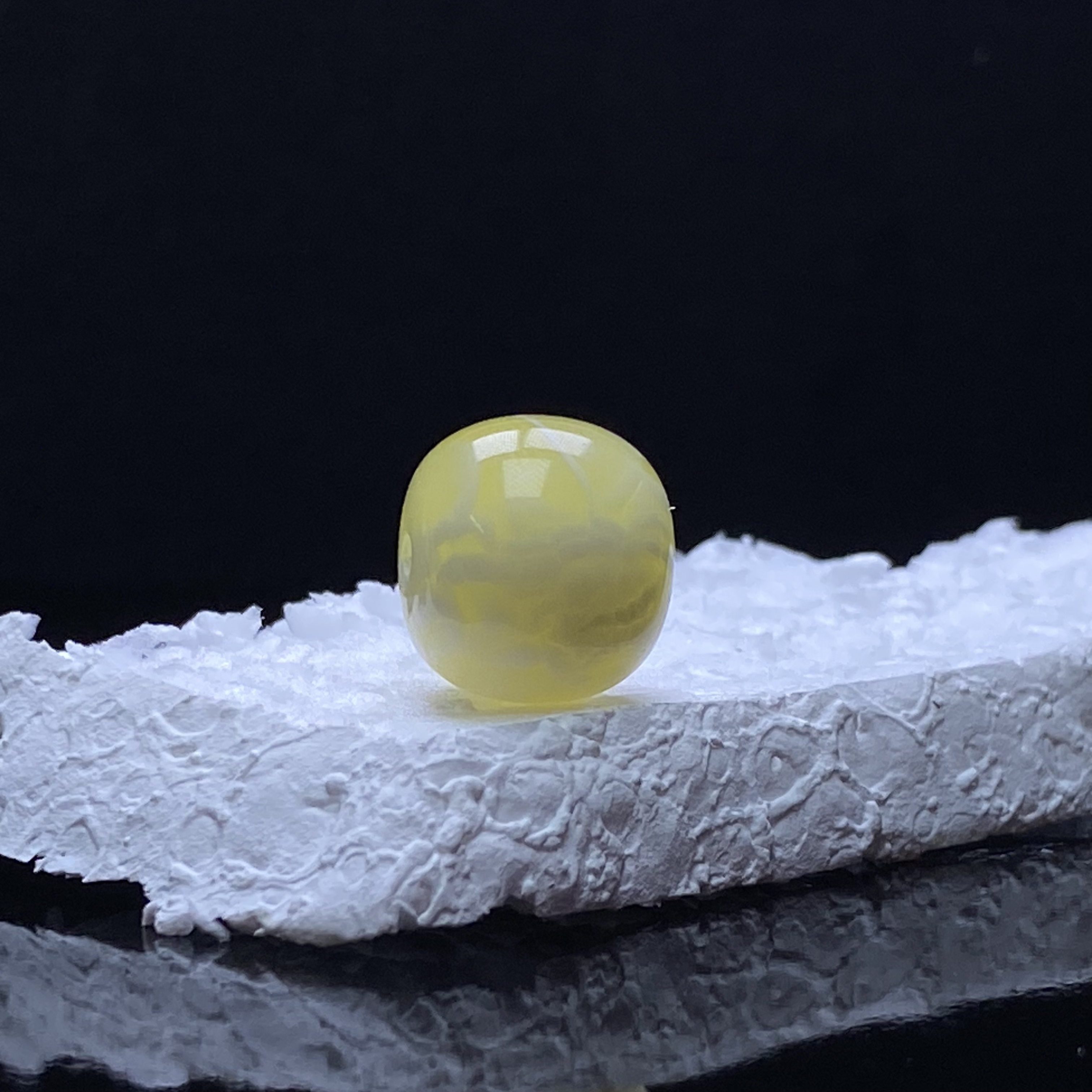 琥珀蜜精工瓷白虎皮纹溶洞老型单珠11.5*10.5m