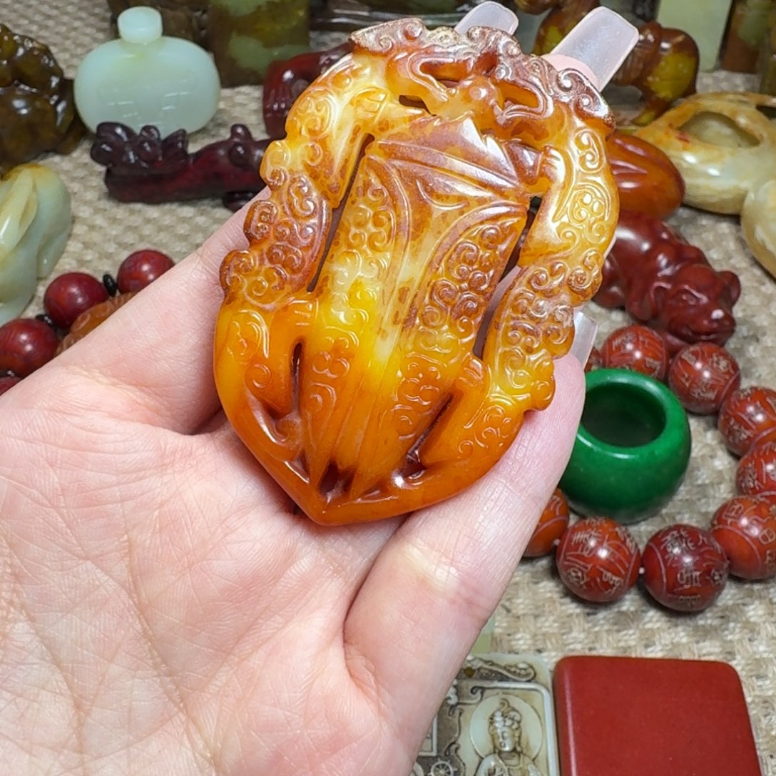 白玉菩提吊坠挂件