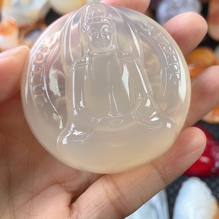 未镶嵌天然玛瑙/玉髓心**成