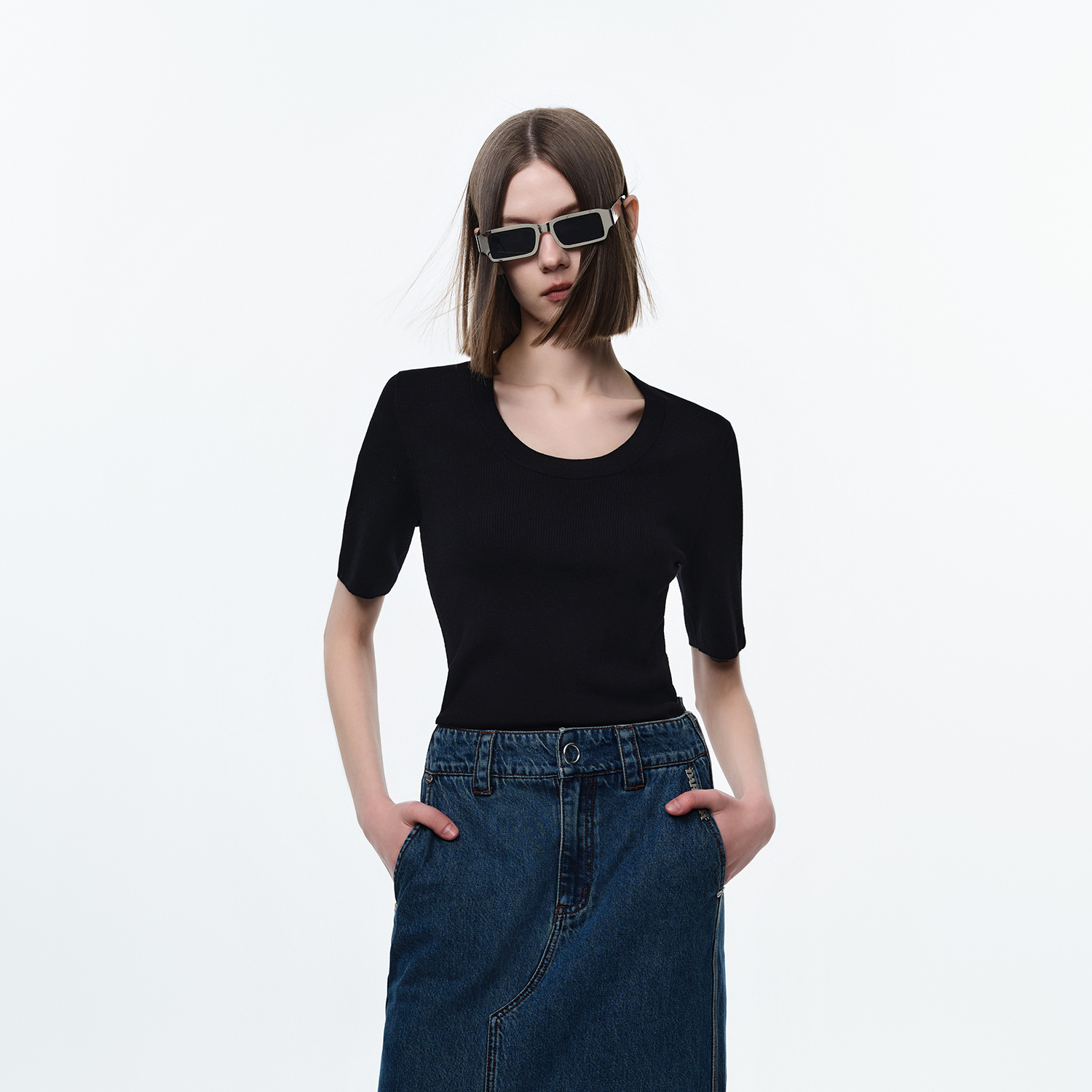 【达人专属】短袖圆领羊毛针织T恤DC413090M1