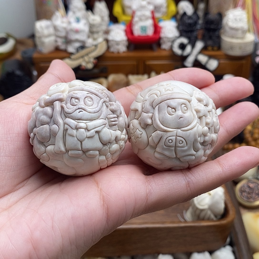 鹿骨把件c20星星人手球40尺寸