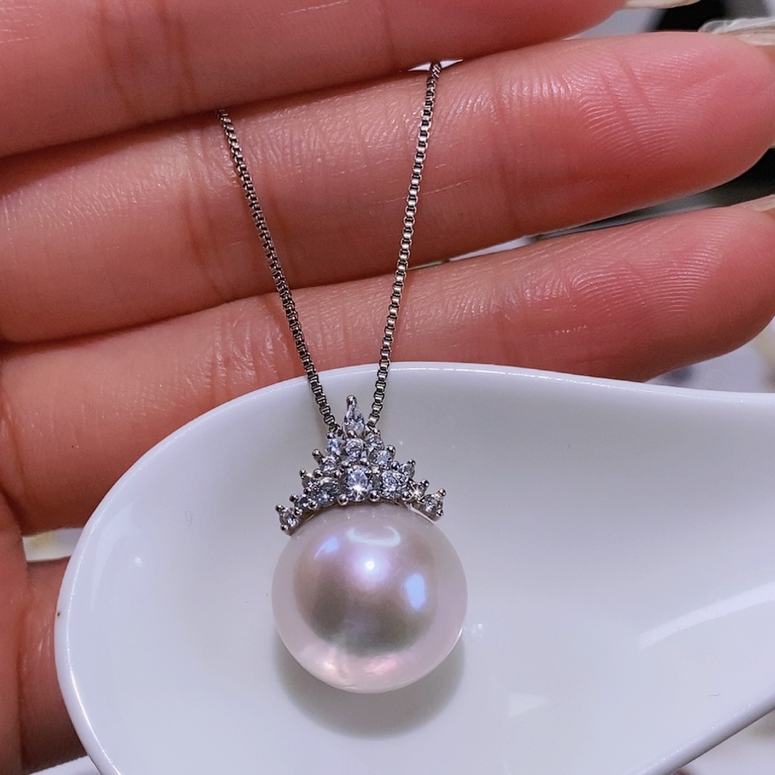 淡水珍珠颈饰银S925镶嵌