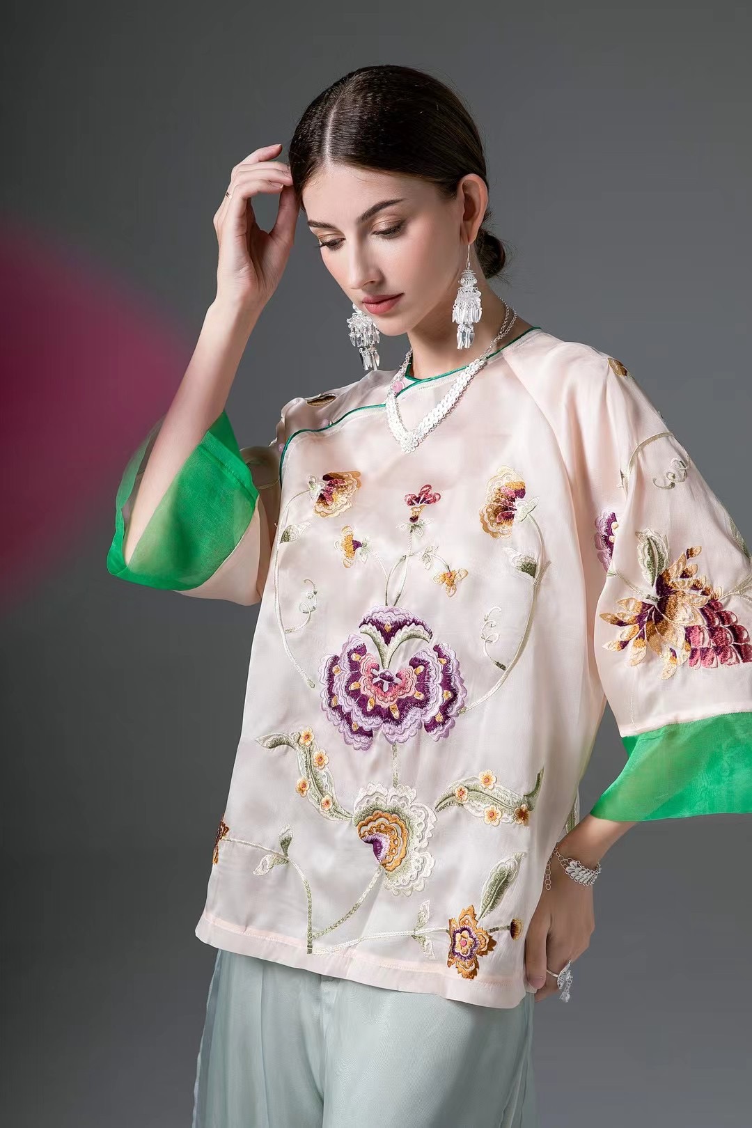 F810-G295Fanny Darnat/芬妮丹娜特气质时尚优雅设计师女装中式