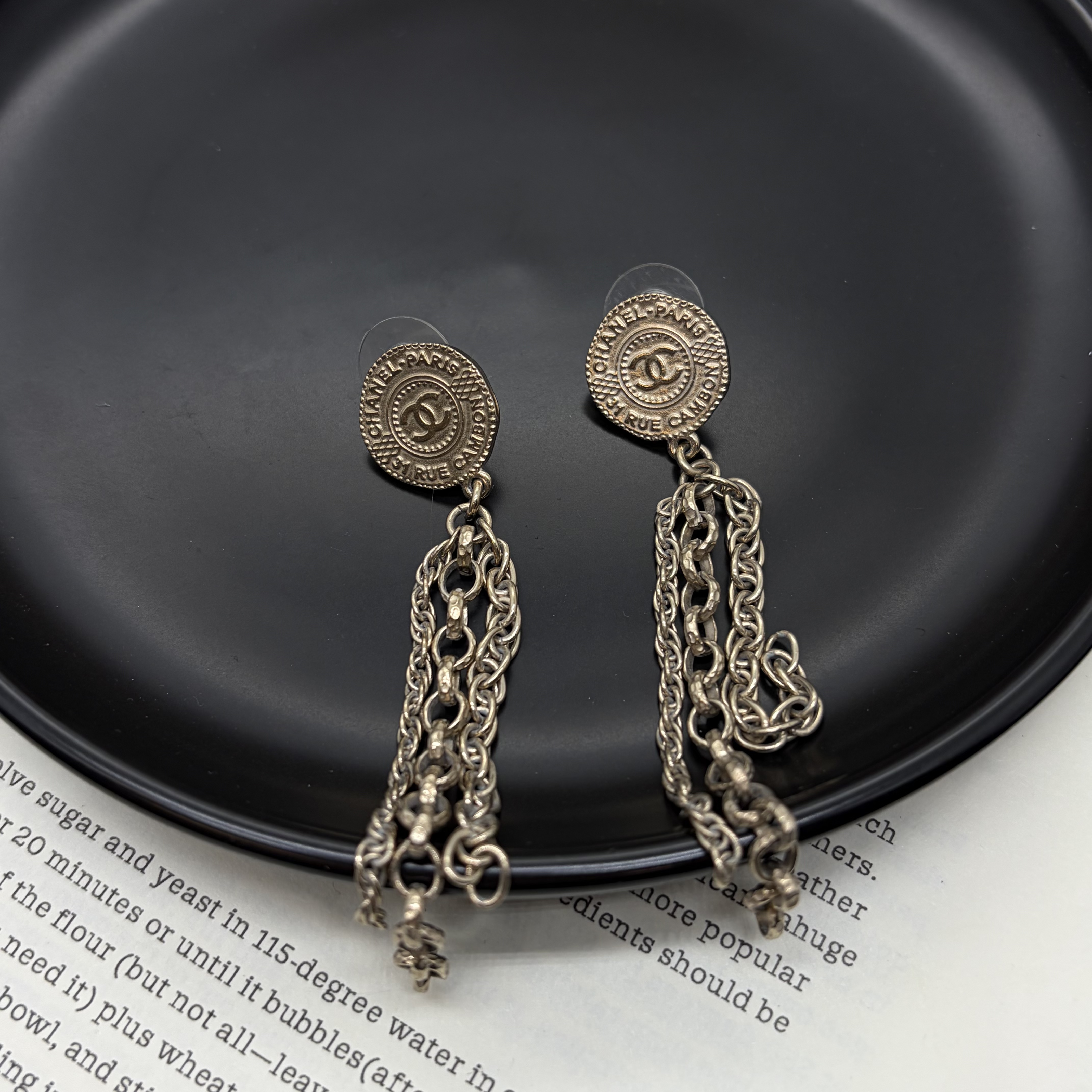 95新 Chanel/香奈儿 香奈儿双c流苏耳钉/x07156