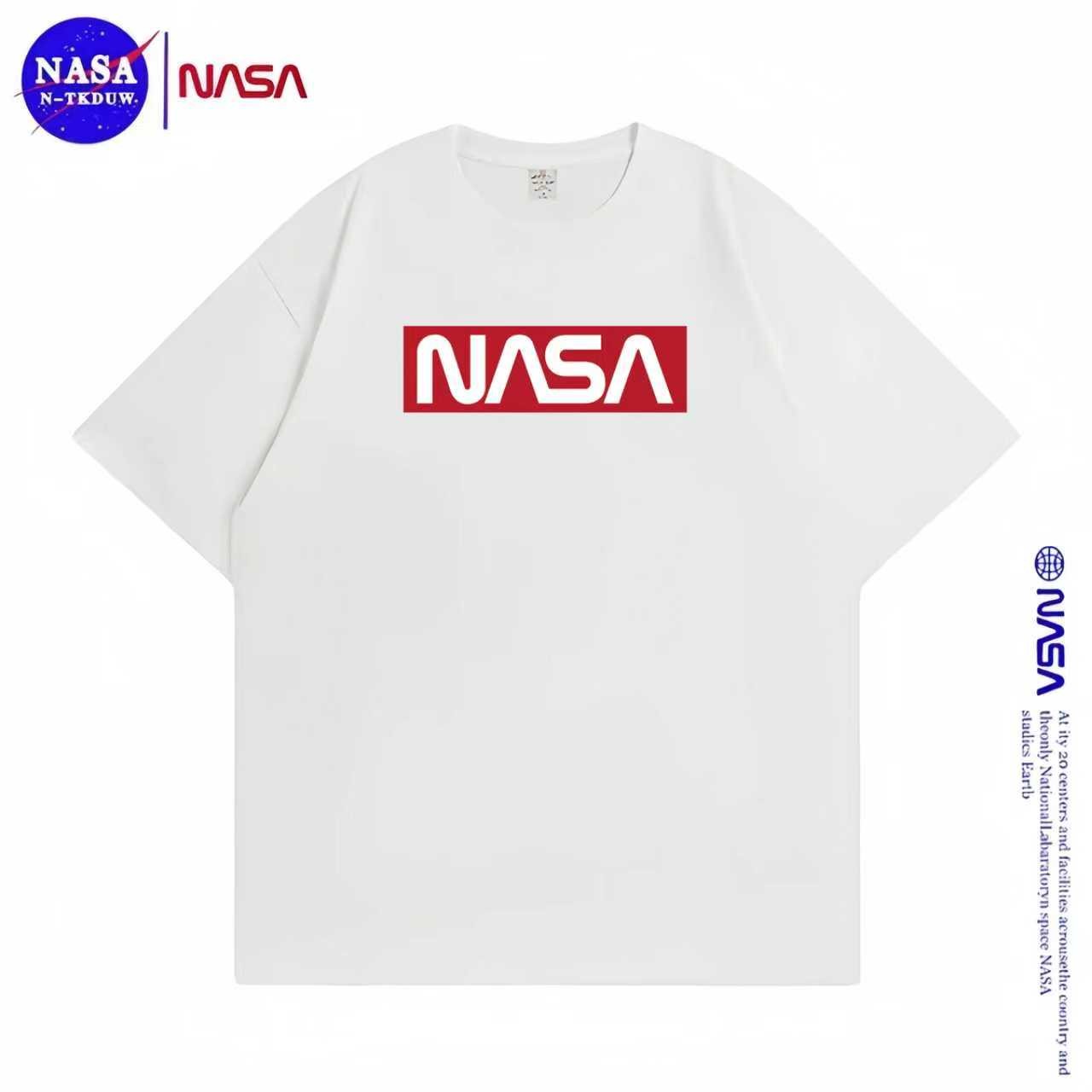 【NSASA联名】重磅纯棉T恤男女同款时尚百搭圆领短袖【方红nasa】A-10
