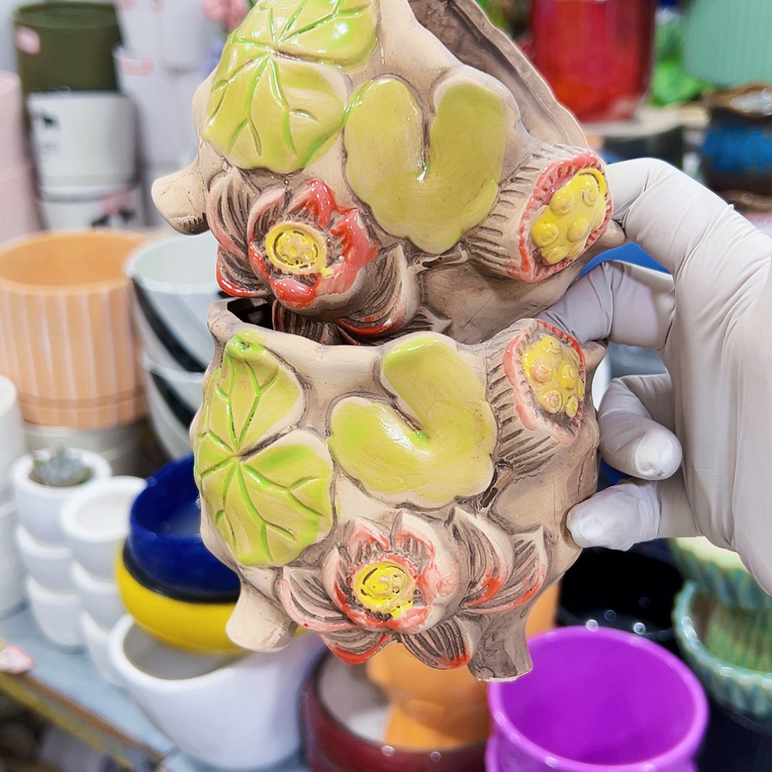 有孔，外贸尾单陶瓷花盆凑单10米包邮