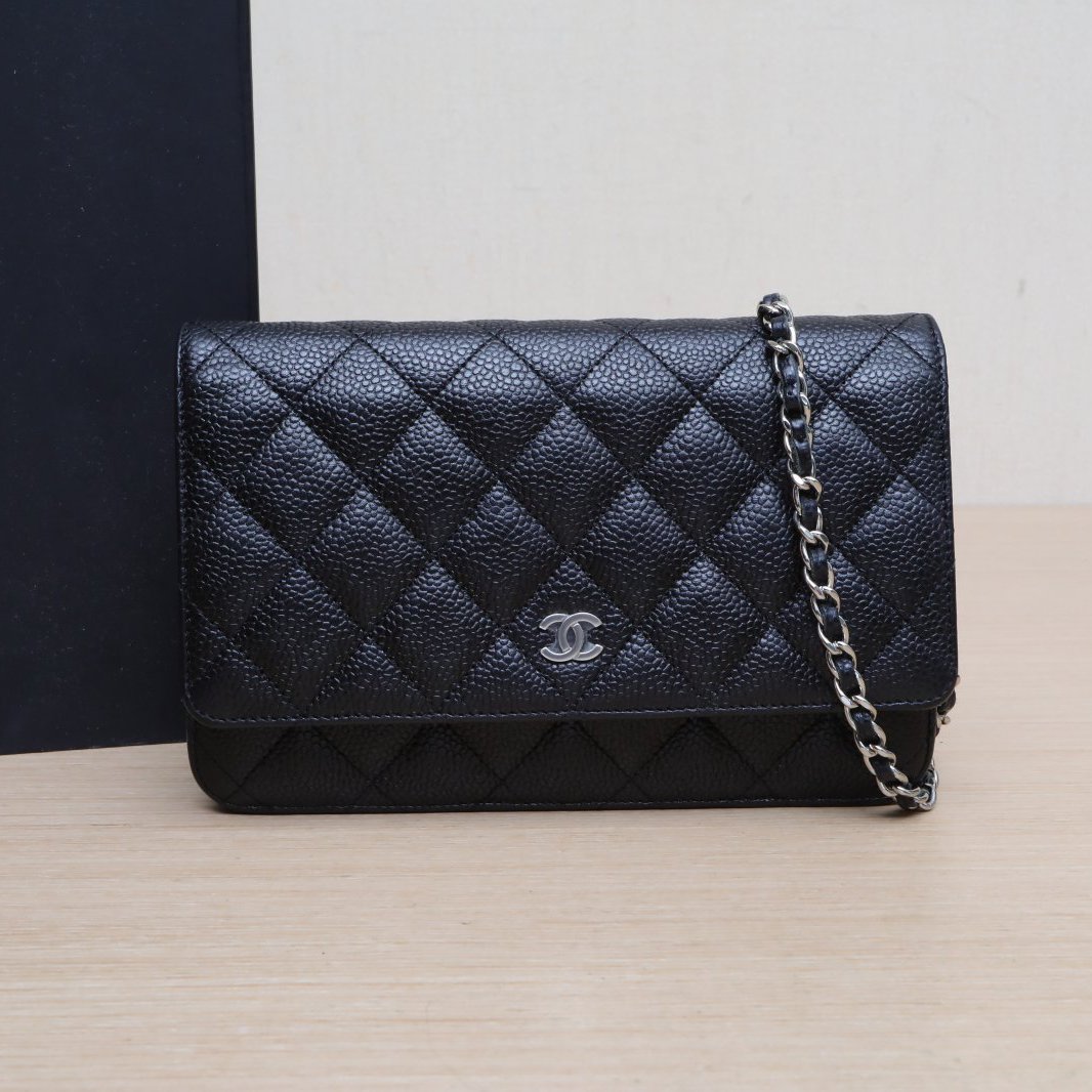 95新 Chanel/香奈儿 【双双】CF WOC 19cm 芯片开 银扣