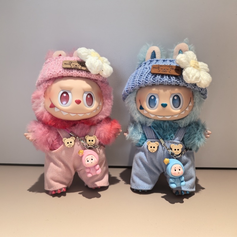 labubu衣服拉布布娃衣新款可爱GD同款雏菊帽子一代二代三代替换装