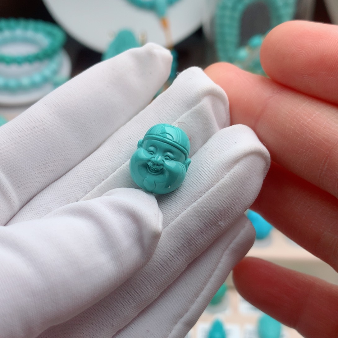 绿松石珠宝奇石未镶嵌12m m