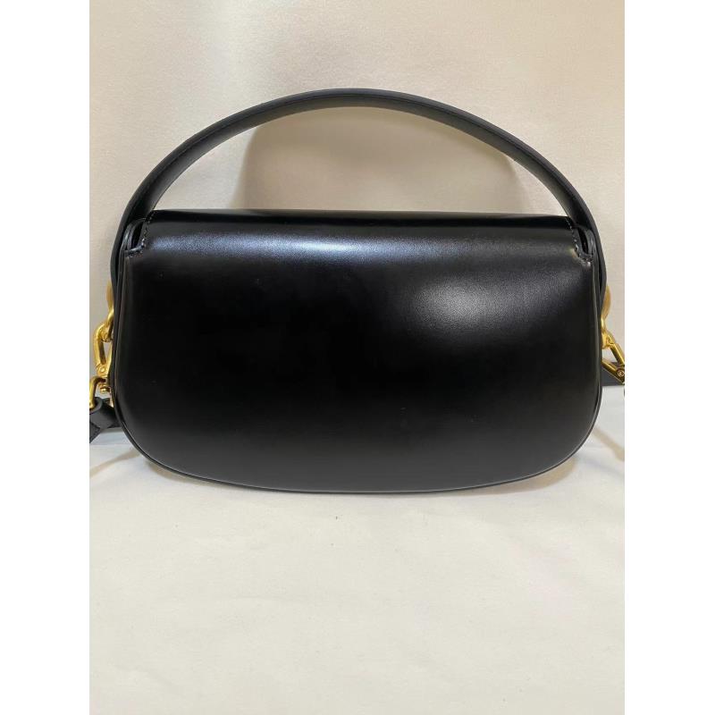 Laugh Queen手工打造女士包手拎斜跨10812黑色24cm太马鞍