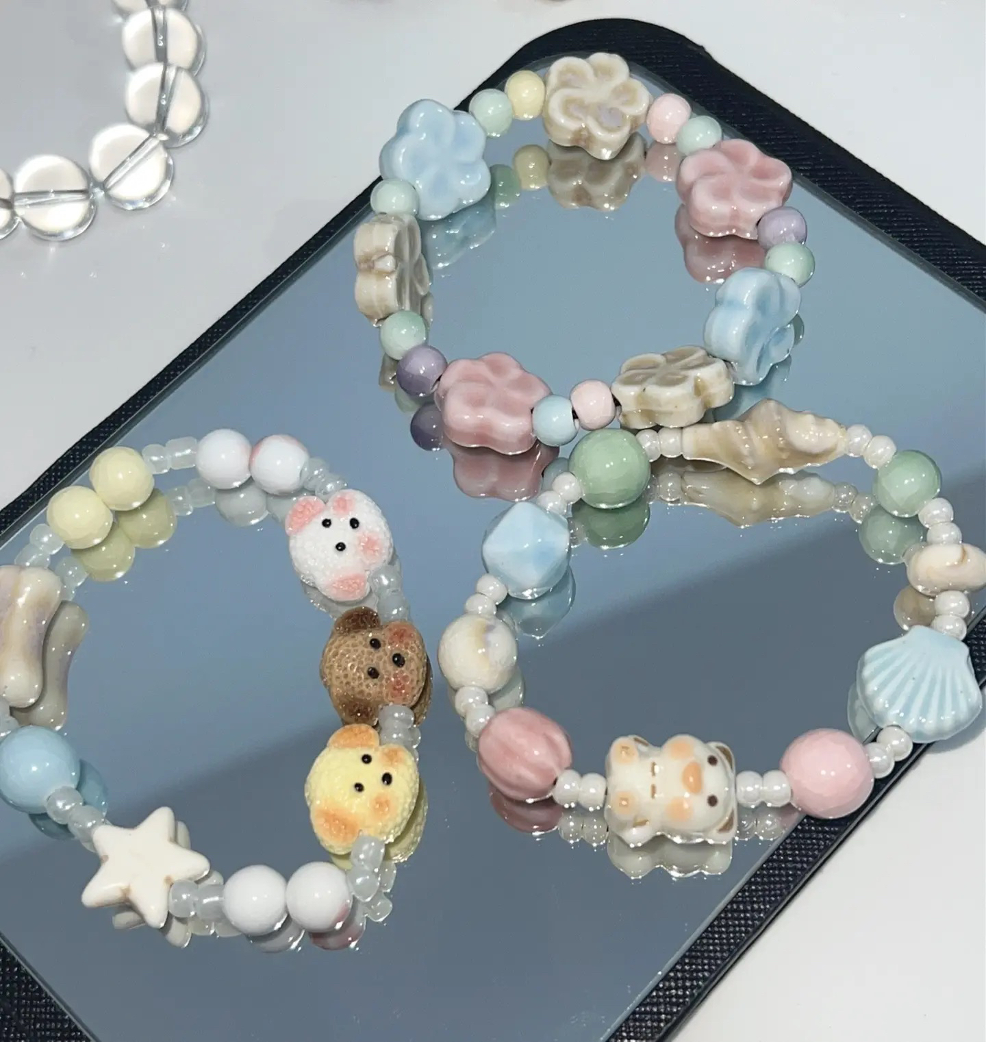 合金陶瓷手链 非金属陶瓷手串，琉璃，编绳