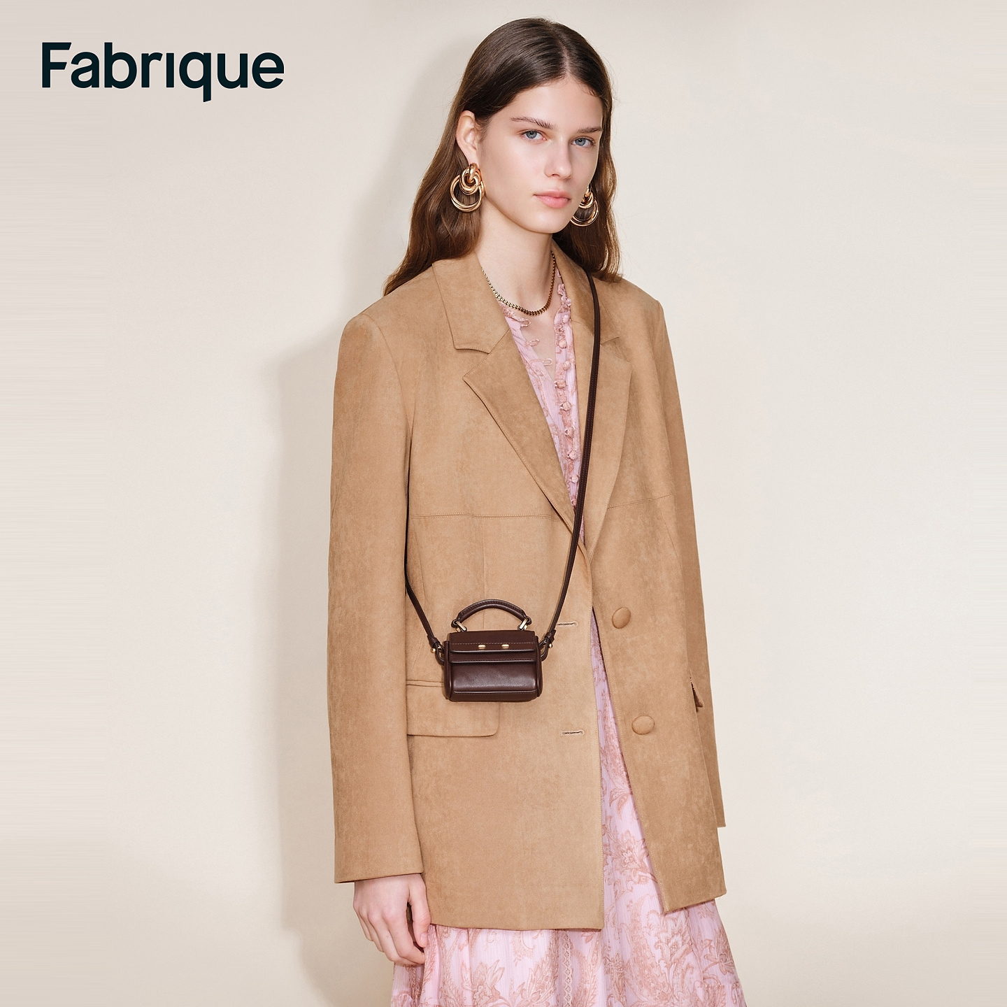 Fabrique Rialto mini 纳帕牛皮配肩带翻盖迷你包