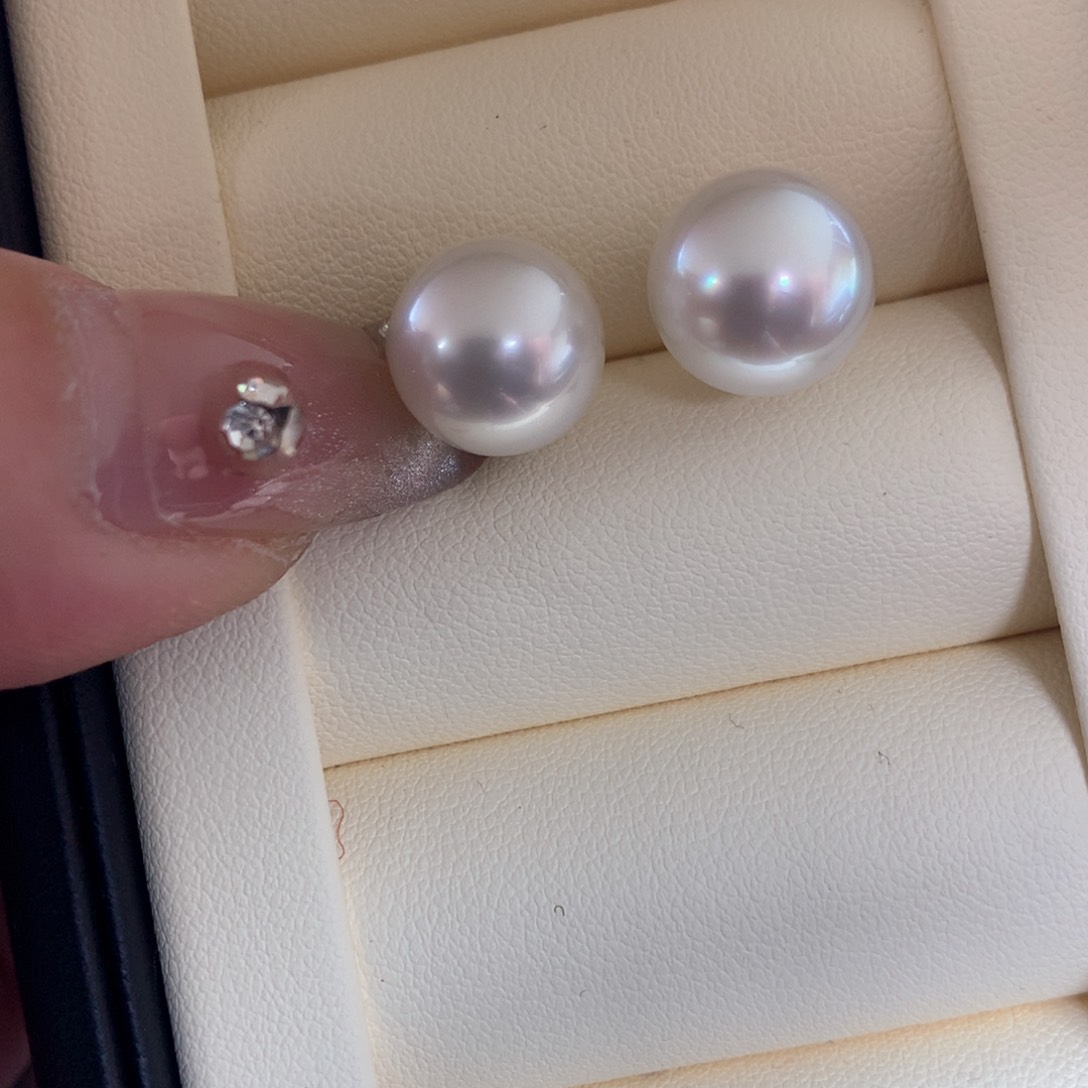 海水珍珠耳饰18K金镶嵌