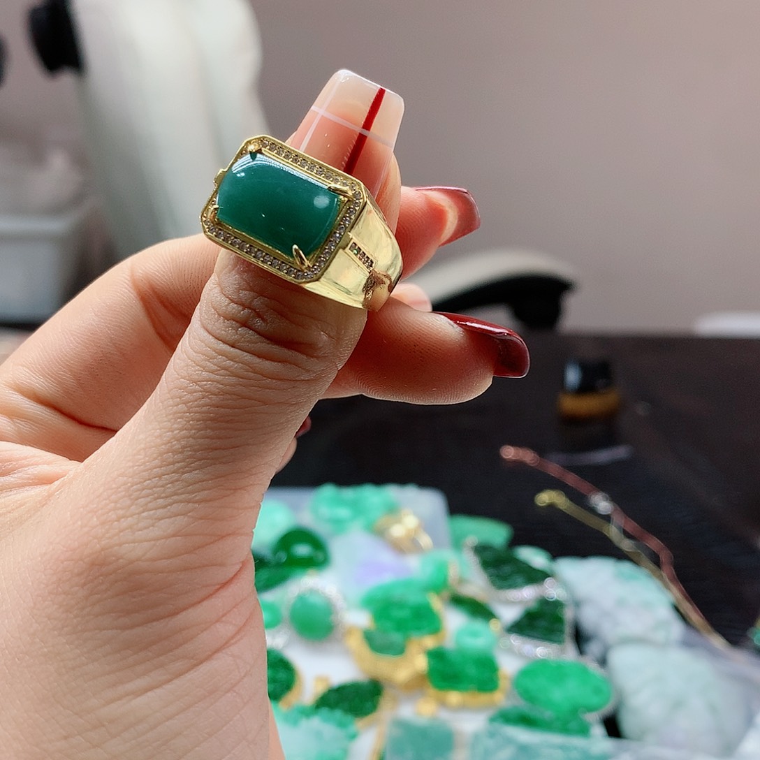 【闪购商品】翡翠戒指银S925镶嵌，