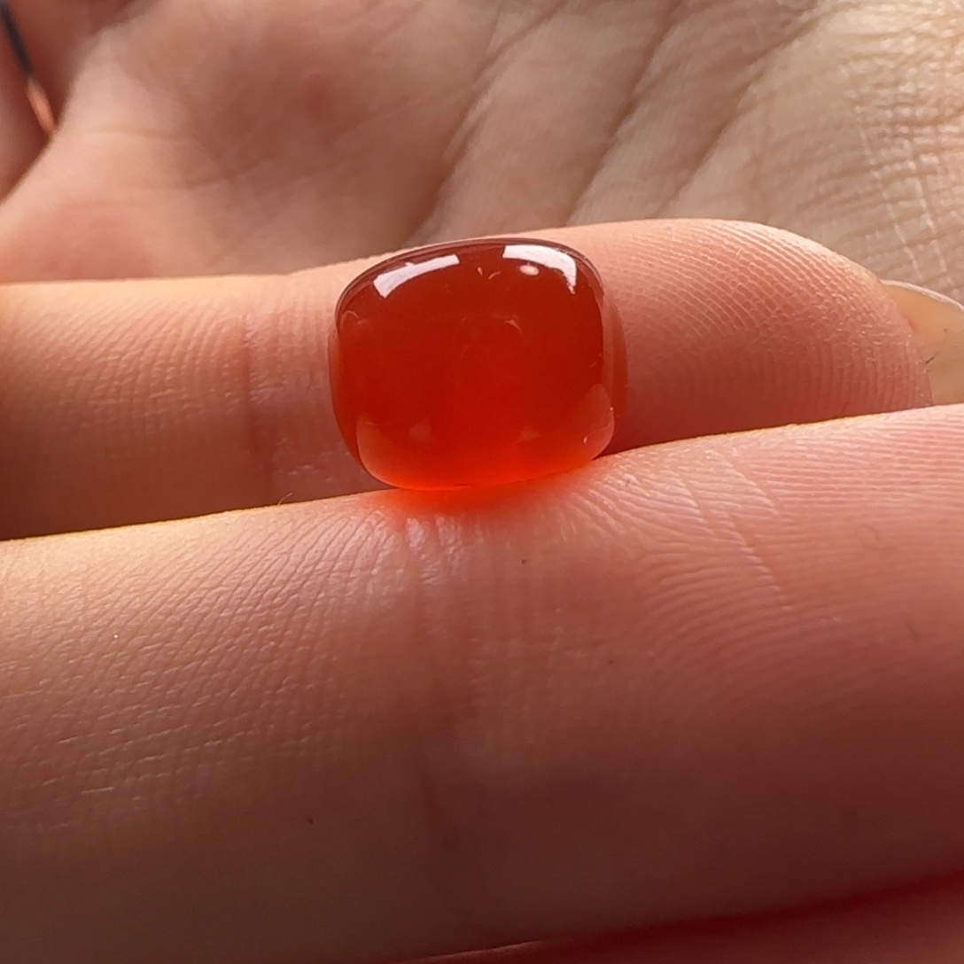 南红玛瑙未镶嵌老型9.6*7.6有皮裂