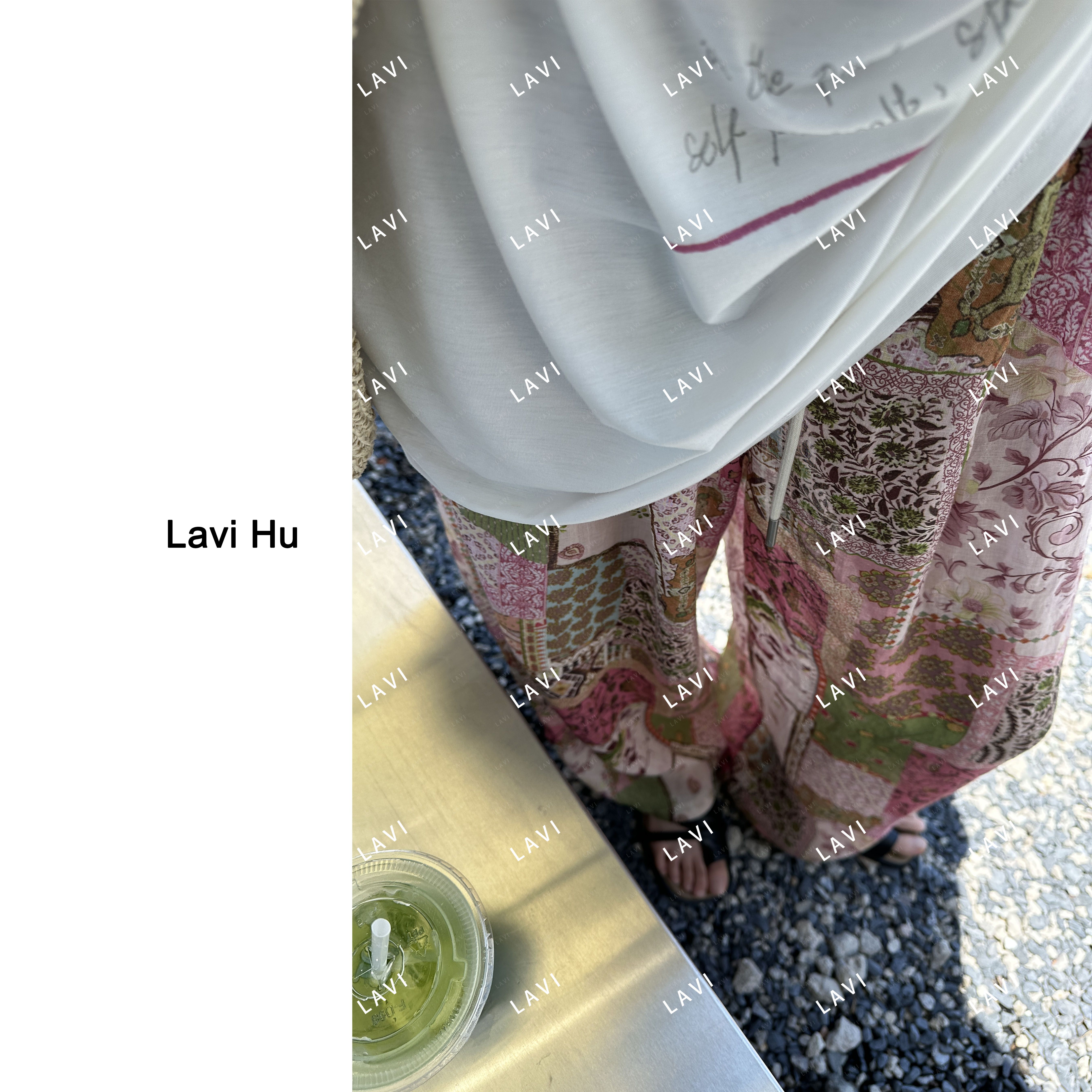花信 100苎麻 时尚复古重工印花透气休闲裤632668