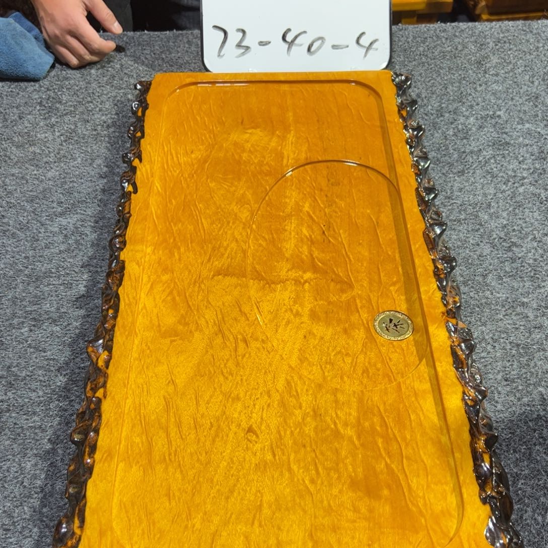 风***火缅甸大叶金丝楠实木茶盘