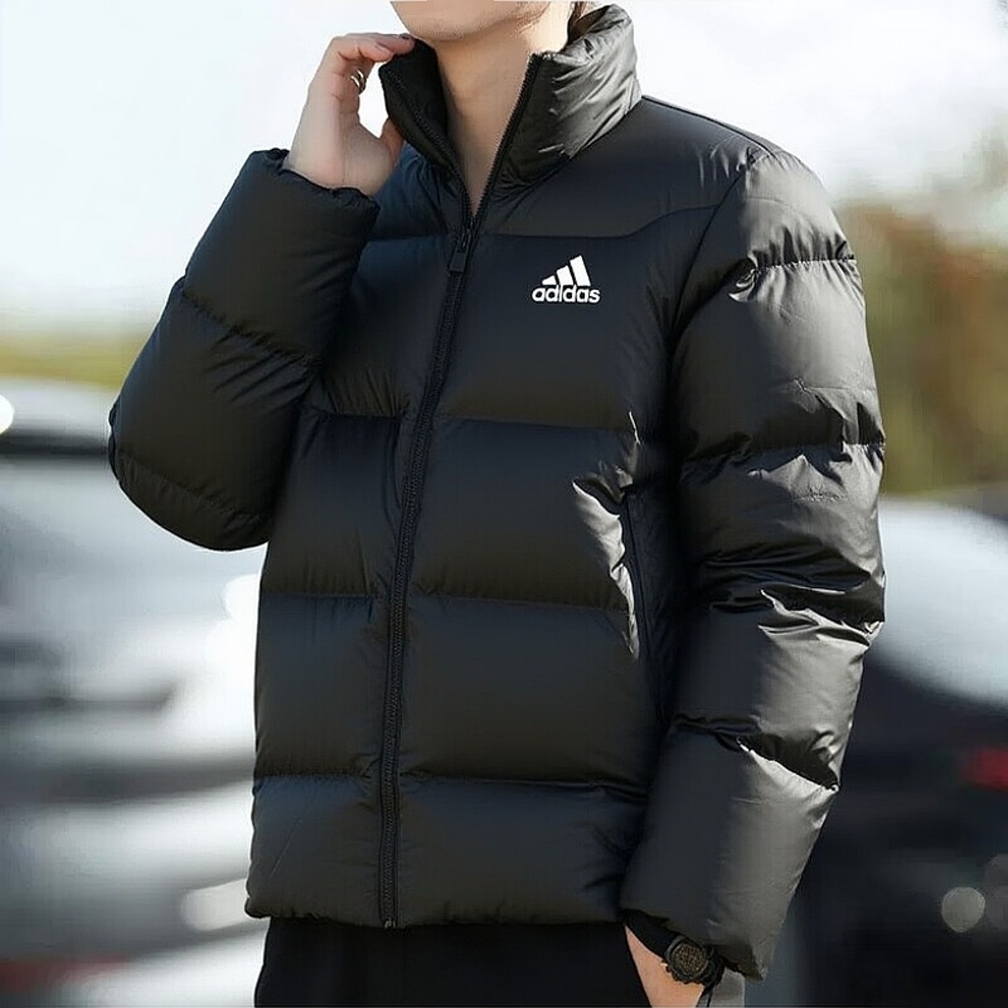 Adidas阿迪达斯男羽绒服正品2025冬季防风立领夹克保暖外套KF8760