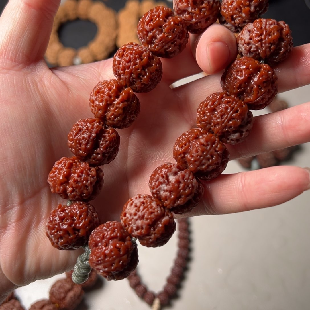 金刚菩提手串22尺寸梁五星蜂王蜂窝梅花超头定制