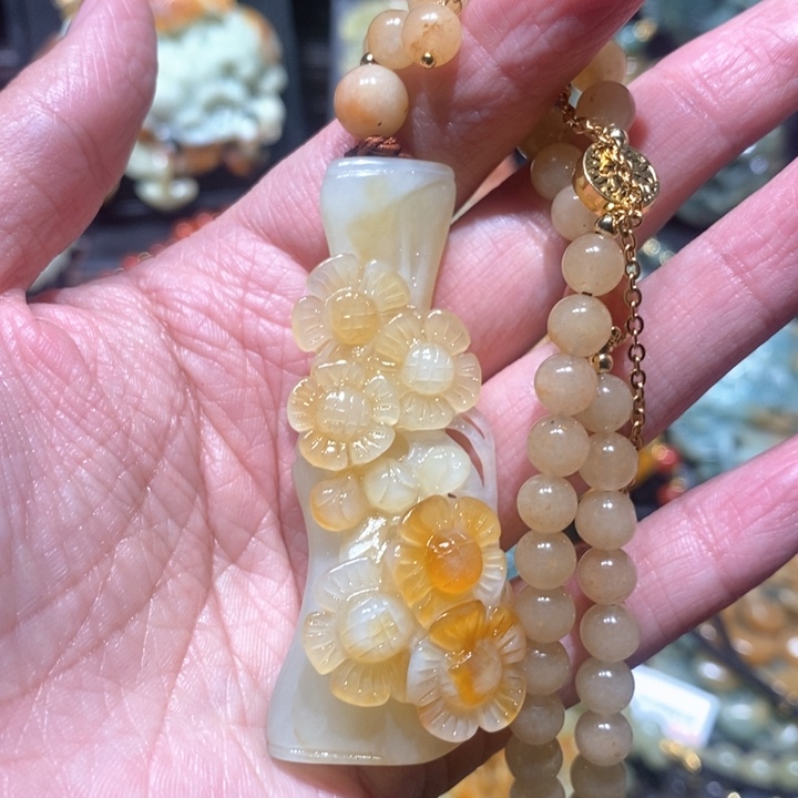 岫玉毛衣链未镶嵌