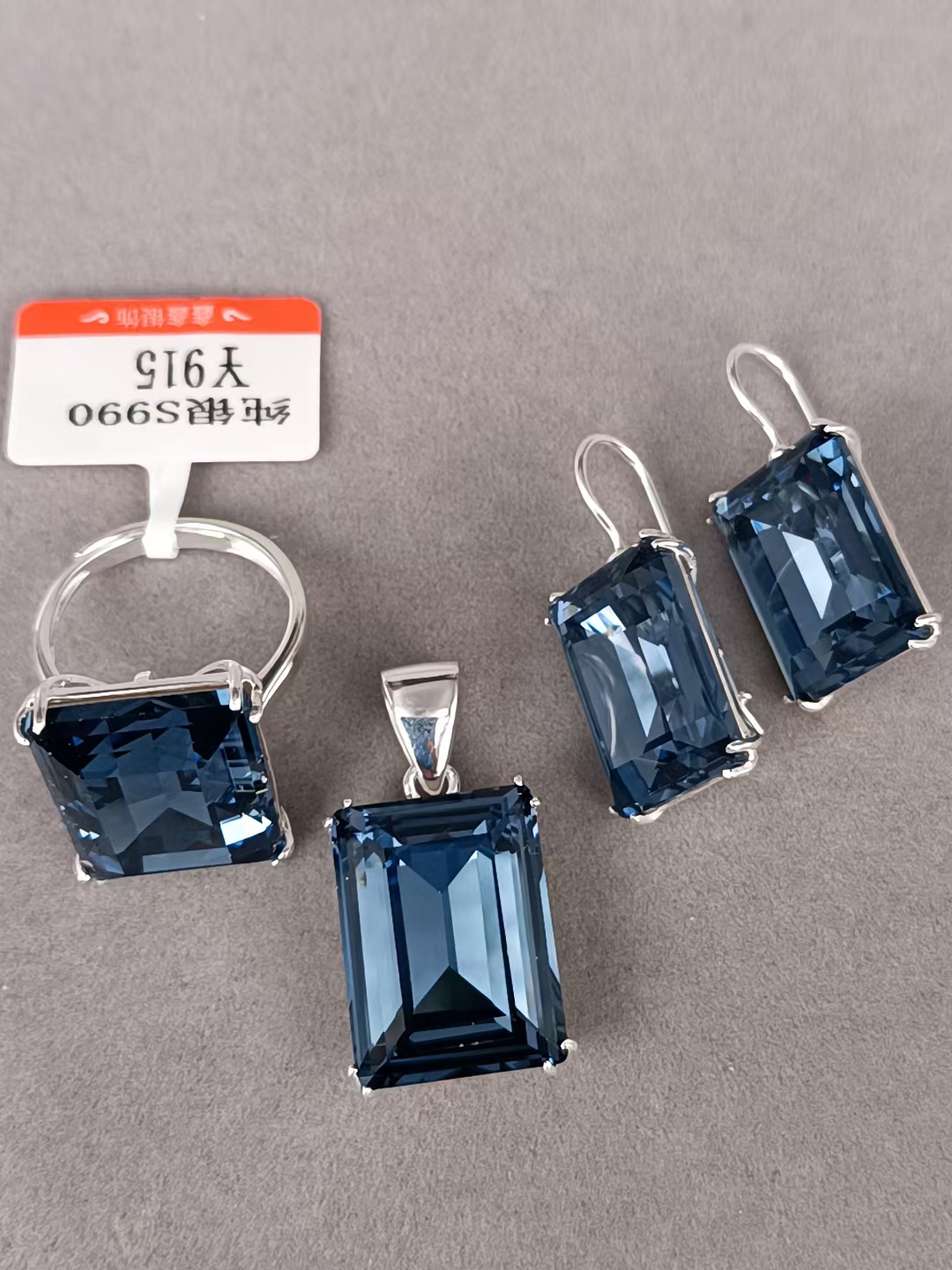 足银亚克力银制品 足银银制品，纯银三件套